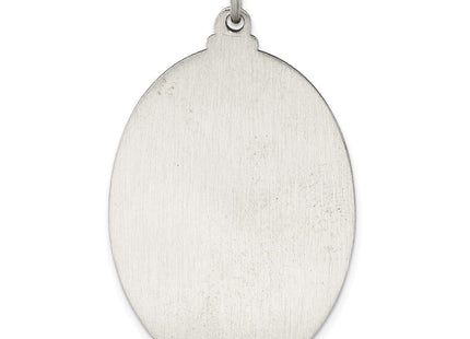 Sterling Silver Antiqued Saint Christopher Medal (Style QC5622)