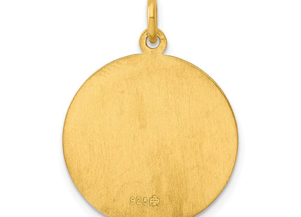 24k Gold-plated Sterling Silver St. Christopher Medal (Style QC5641)