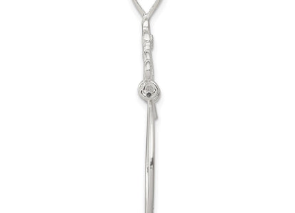 Sterling Silver Heart Charm Holder (Style QC567)
