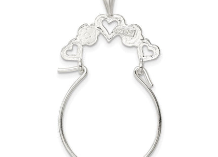 Sterling Silver Heart Charm Holder (Style QC567)