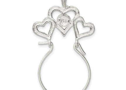 Sterling silver heart charm, further view