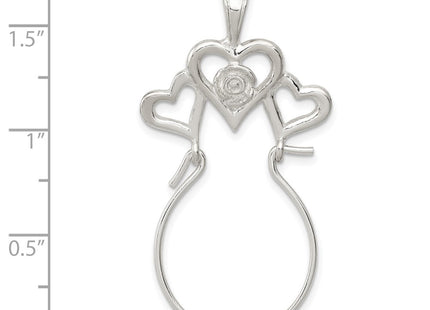 Sterling silver heart charm, another view