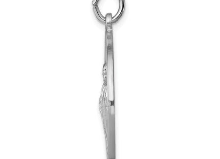 Sterling Silver Rhodium-plated Saint Jude Thaddeus Medal (Style QC5691)