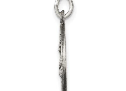 Sterling Silver Antiqued Saint Lucy Medal