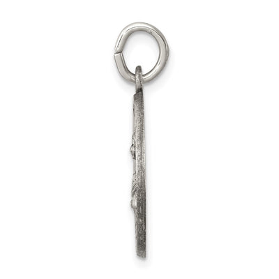 Sterling Silver Antiqued Saint Lucy Medal