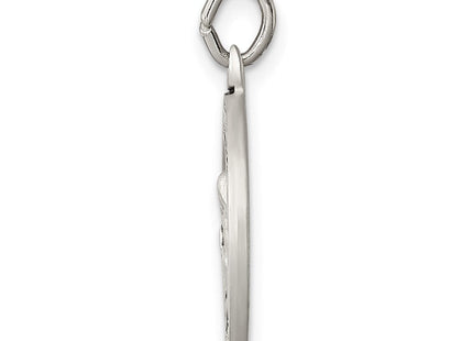 Sterling Silver Antiqued Saint Anne Medal (Style QC5717)