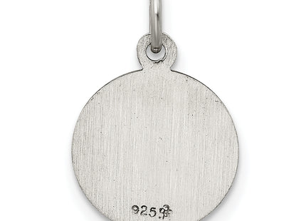 Sterling Silver Antiqued Saint Florian Medal, 18 x 12mm
