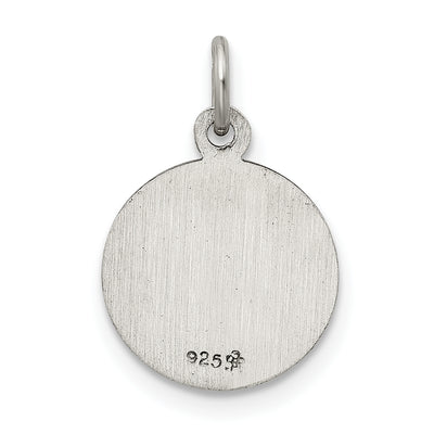 Sterling Silver Antiqued Saint Florian Medal, 18 x 12mm