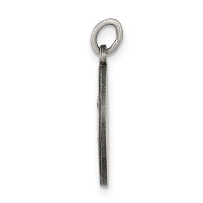 Sterling Silver Antiqued Saint Matthew Medal, 20 x 15mm