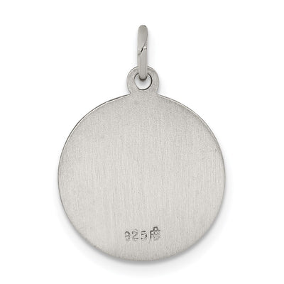 Sterling Silver Antiqued Saint Matthew Medal, 20 x 15mm