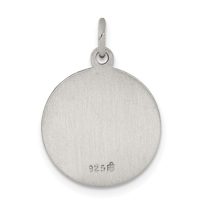 Sterling Silver Antiqued Saint Matthew Medal, 25 x 20mm