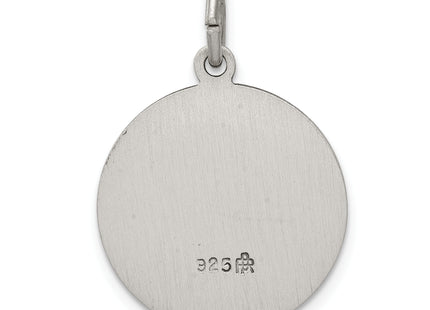 Sterling Silver Antiqued Saint Matthew Medal, 25 x 20mm