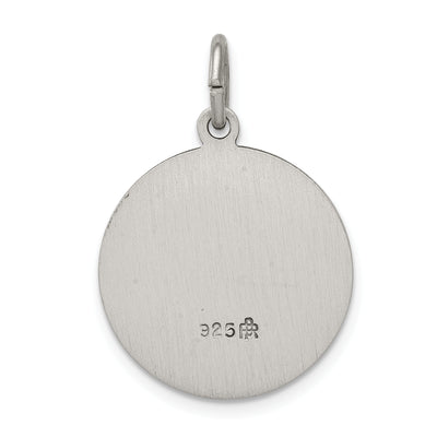 Sterling Silver Antiqued Saint Matthew Medal, 25 x 20mm