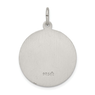 Sterling Silver Antiqued Saint Matthew Medal, 31 x 21mm