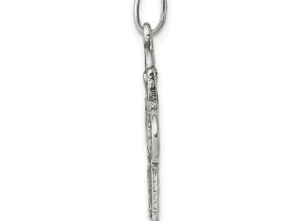 Sterling Silver Antiqued Reversible 4-way Medal