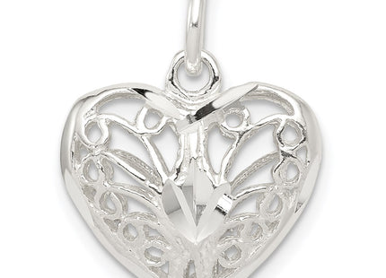 Sterling silver heart charm