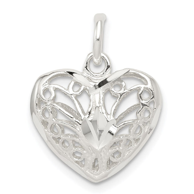 Sterling silver heart charm