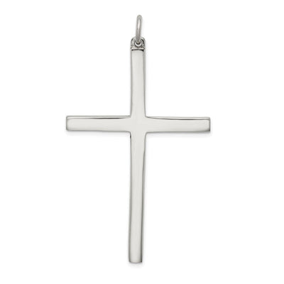 Sterling Silver Latin Cross Pendant, 55 x 36mm