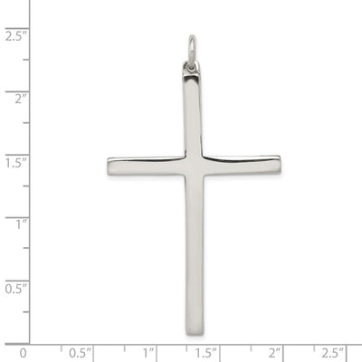 Sterling Silver Latin Cross Pendant, 55 x 36mm