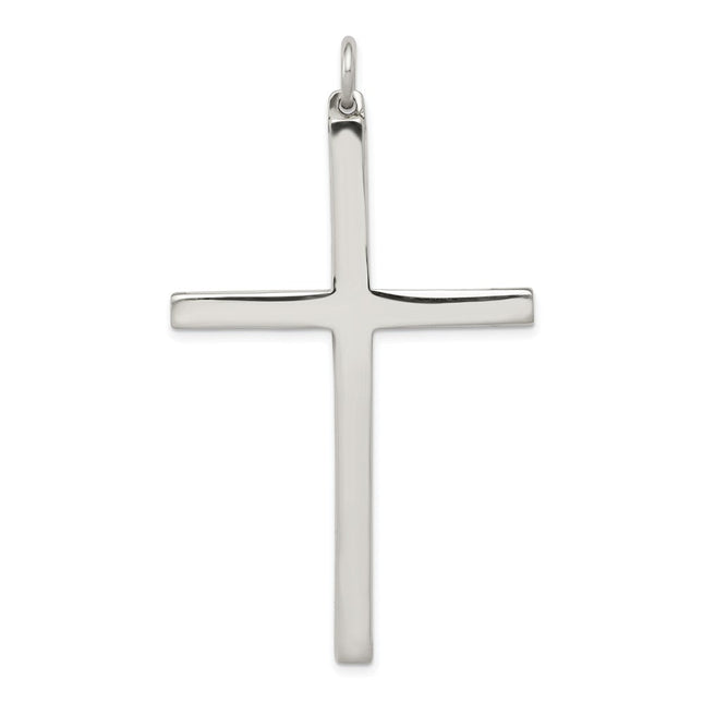 Sterling Silver Latin Cross Pendant, 55 x 36mm