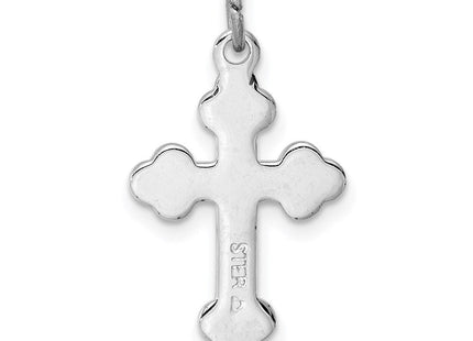 Sterling Silver Platinum-plated & 18k Gold-plated Cross Charm (Style QC5864)