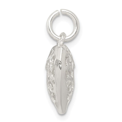 Sterling Silver Filigree Heart Charm, 15 x 13mm