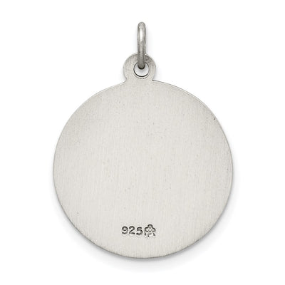 Sterling Silver Antiqued Confirmation Medal, 20 x 19mm
