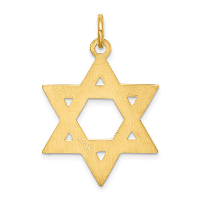 24K Gold-plated Sterling Silver Star of David Pendant