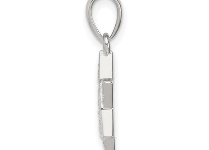 Sterling silver cubic zirconia star pendant, alternate view