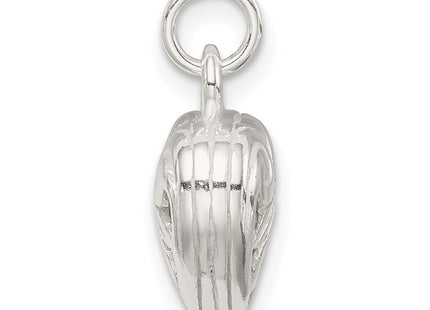 Sterling silver heart charm, alternate view