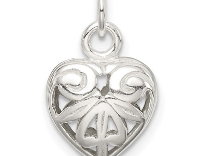 Sterling silver heart charm