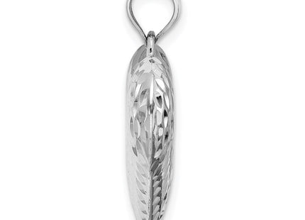 Sterling silver heart pendant, alternate view