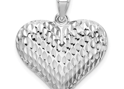 Sterling silver heart pendant, another view
