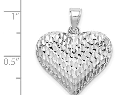 Sterling silver heart pendant, further view