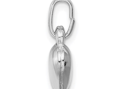 Sterling silver heart charm, alternate view