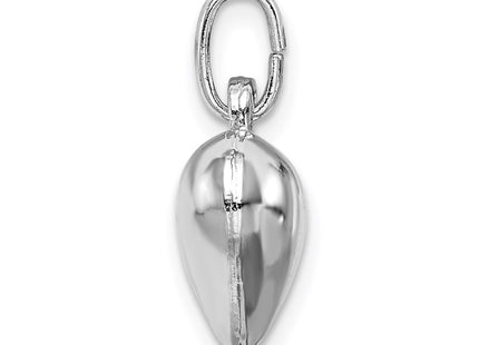Sterling silver heart charm, alternate view