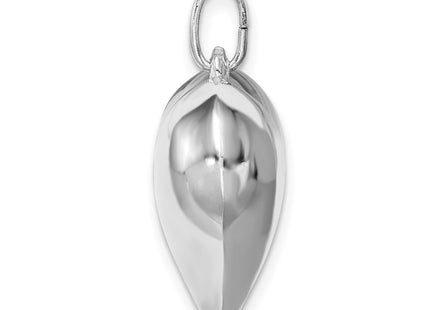 Sterling silver heart pendant, alternate view