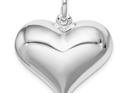 Sterling silver heart pendant, another view