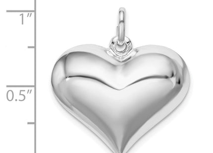 Sterling silver heart pendant, further view