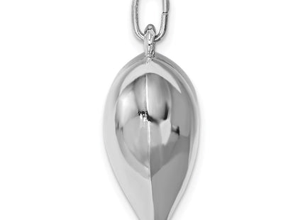 Sterling silver heart pendant, alternate view