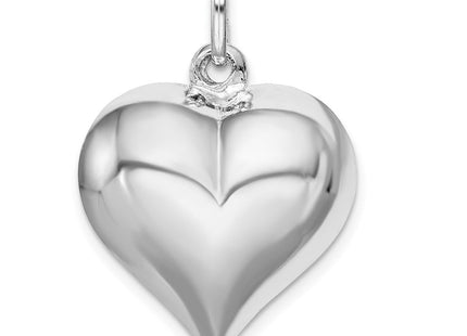 Sterling silver heart pendant, another view