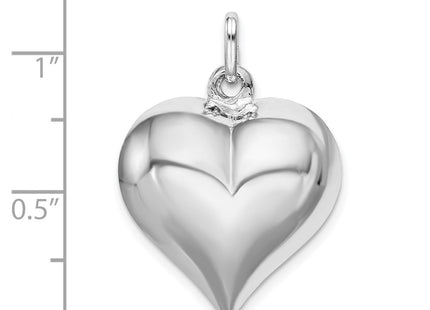 Sterling silver heart pendant, further view