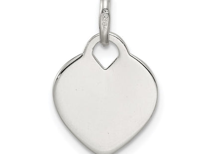 Sterling silver heart pendant, further view