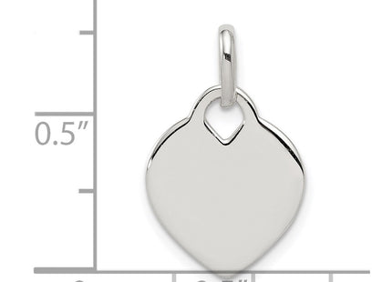 Sterling silver heart pendant, another view