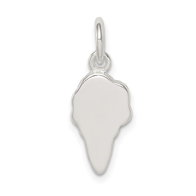 Sterling Silver Pink and Green Stellux Crystal Ice Cream Cone Charm
