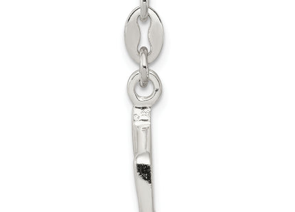 Sterling Silver Music Note Charm, 15 x 10mm