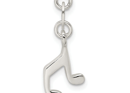 Sterling Silver Music Note Charm, 15 x 10mm