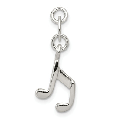 Sterling Silver Music Note Charm, 15 x 10mm
