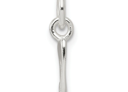 Sterling Silver Music Note Charm, 12 x 10mm
