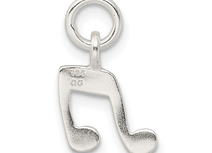 Sterling Silver Music Note Charm, 12 x 10mm